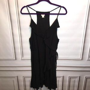 Mossimo Black Racer Back Faux Wrap Dress Size Large